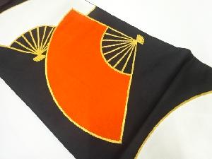 アンティーク　扇模様織出し袋帯（着用可）